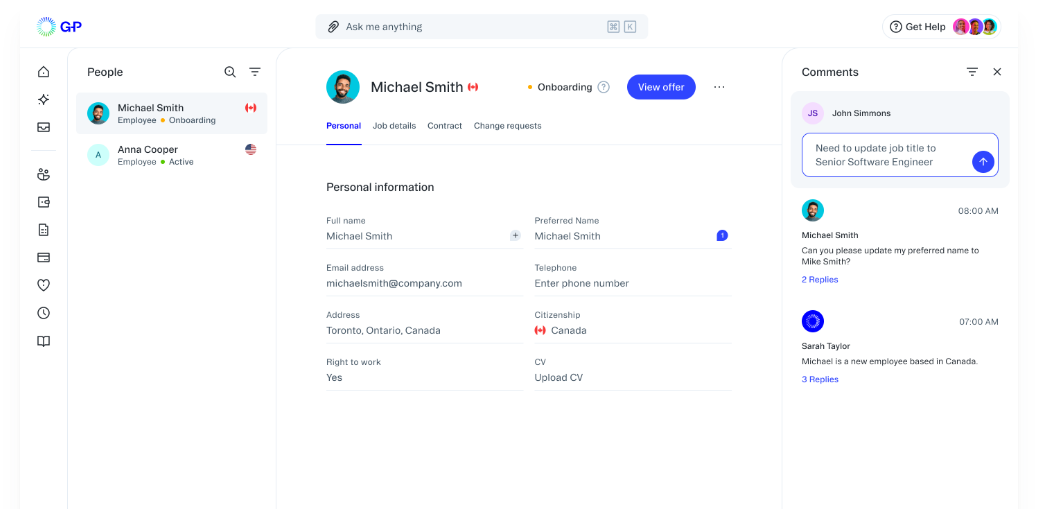 G-P UX Screenshot