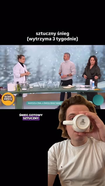 Okładka rolki: tym razem w @dziendobrytvn zrobiłem sztuczny śnieg. całość na stronie ddtvn 😄