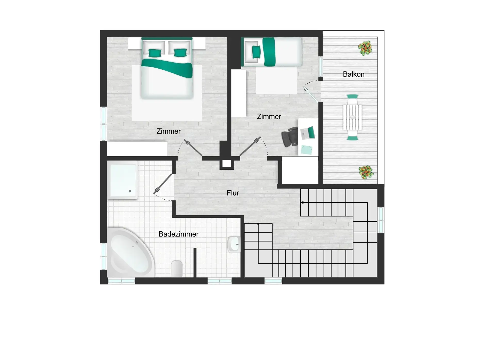 Grundriss Obergeschoss