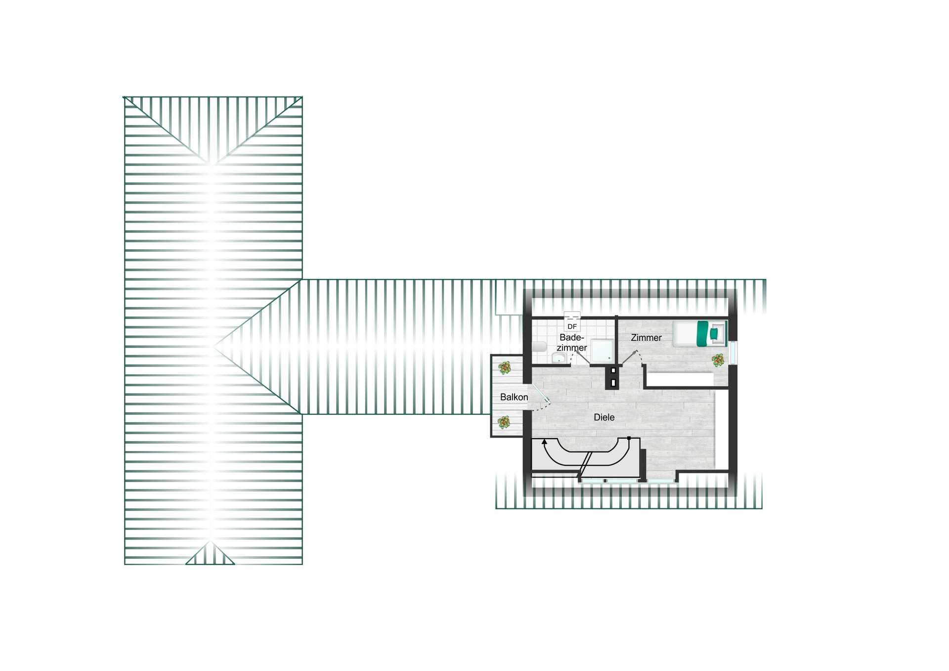 Grundriss Dachgeschoss (Altbau)