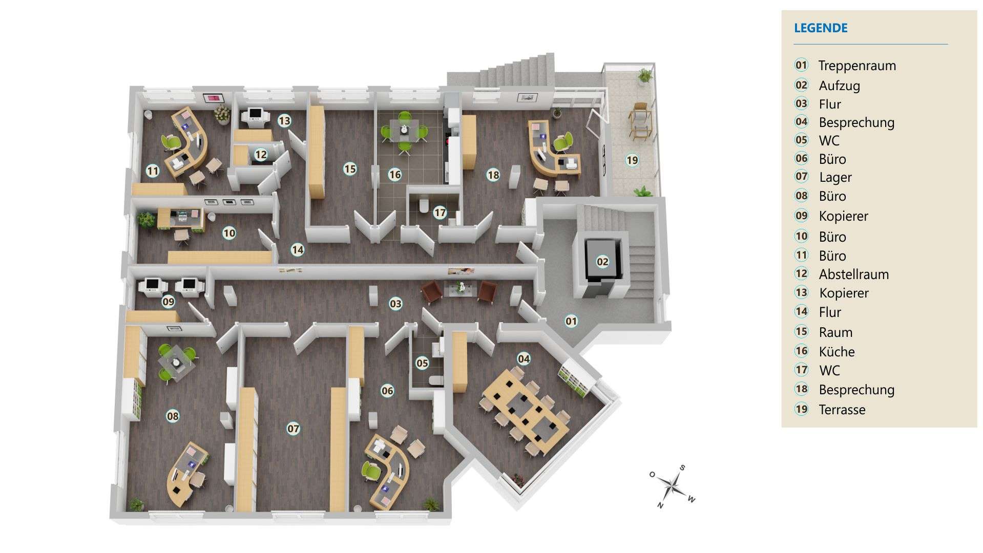 Visualisierung 2. Obergeschoss