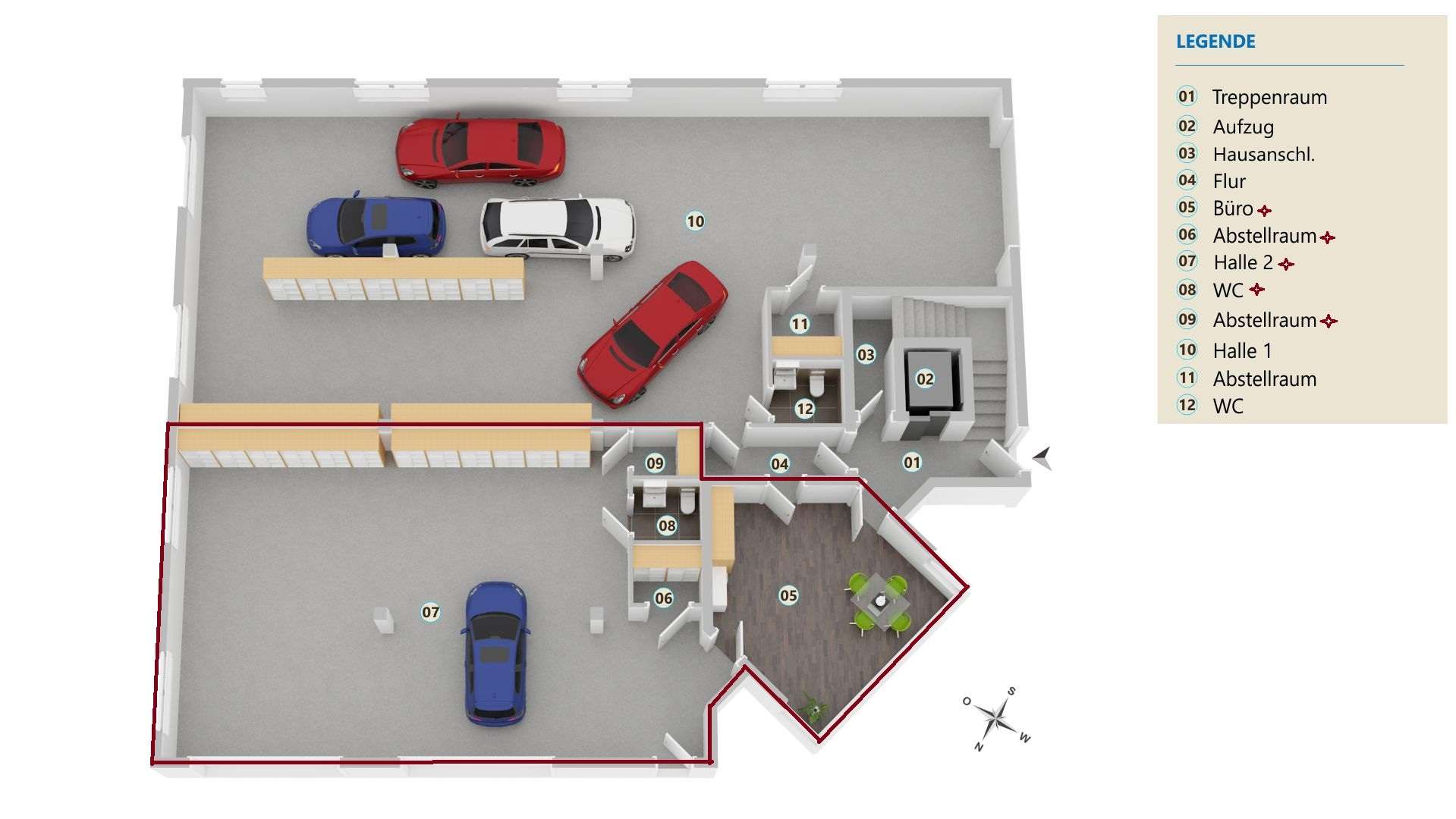 Visualisierung Hallenbereich