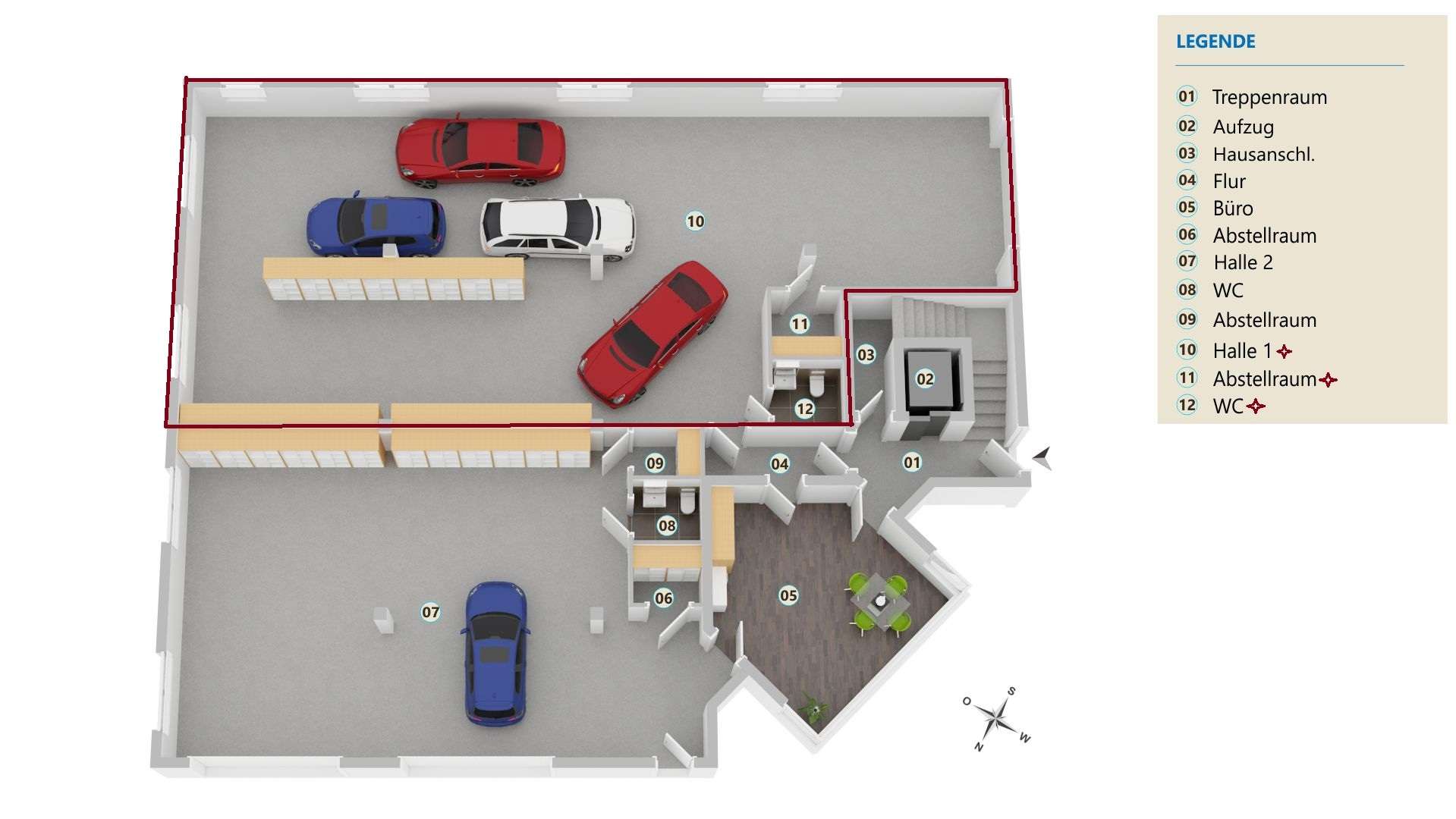 Visualisierung Hallenbereich