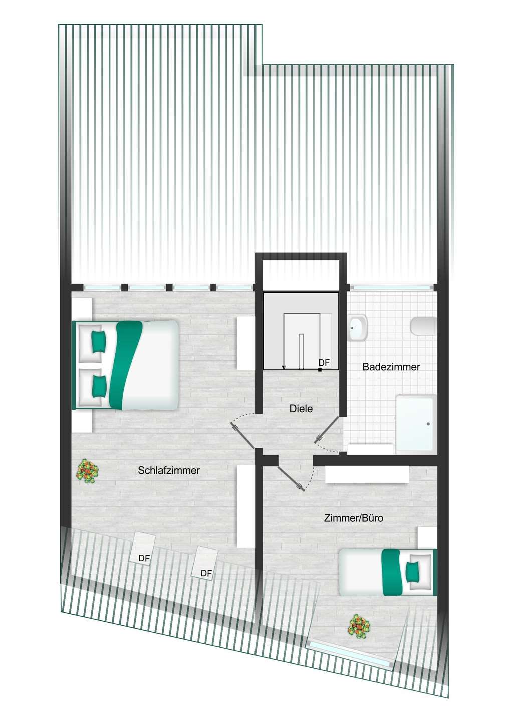 Grundriss Dachgeschoss WE 2