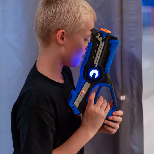 Kid with toy gun