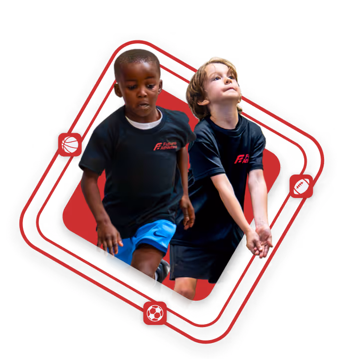 Kids playing sports graphic