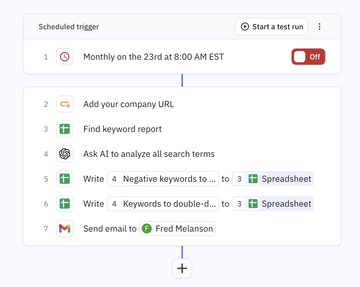 Google Ads Keyword Cleaner