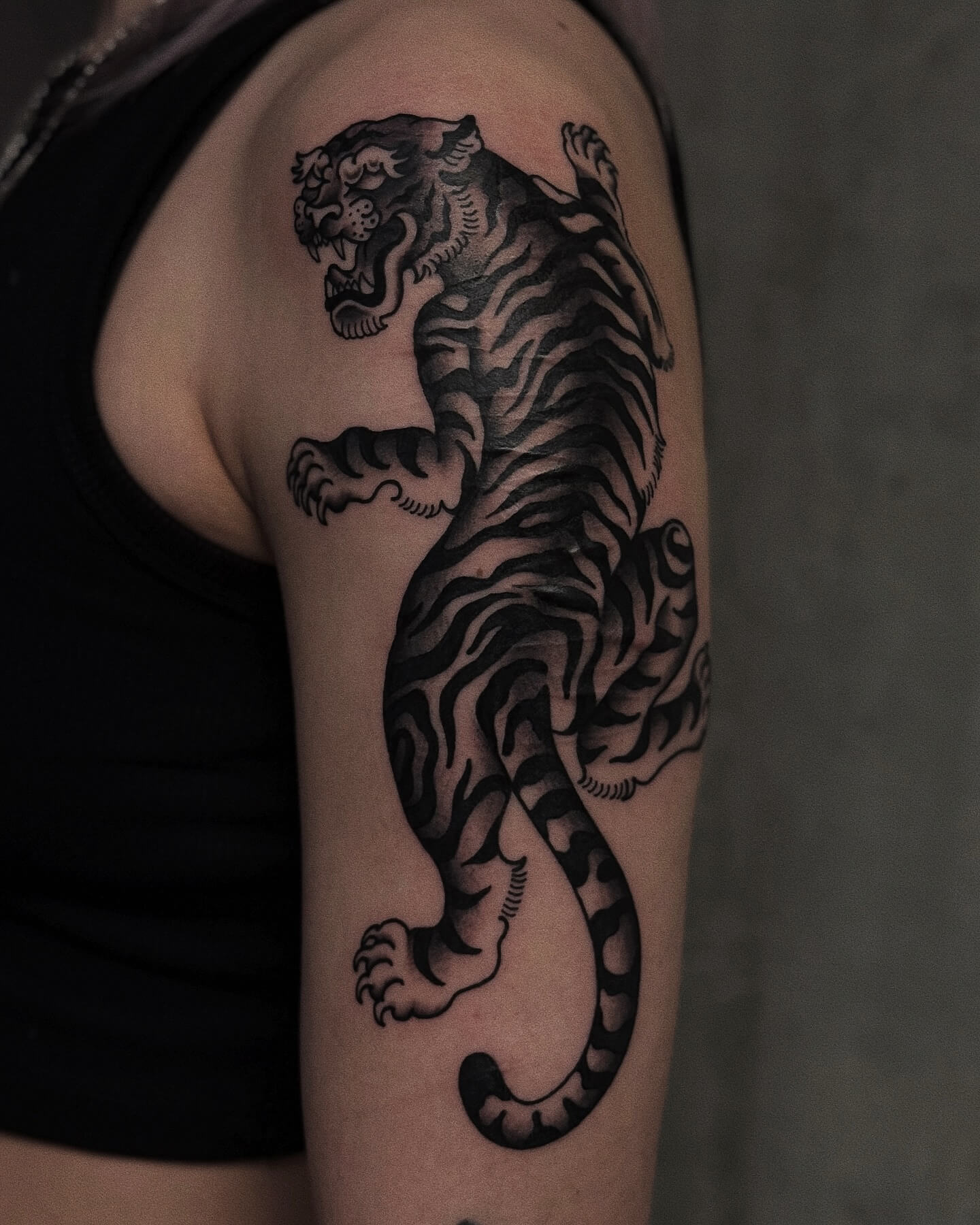 Lightning tattoo on back
