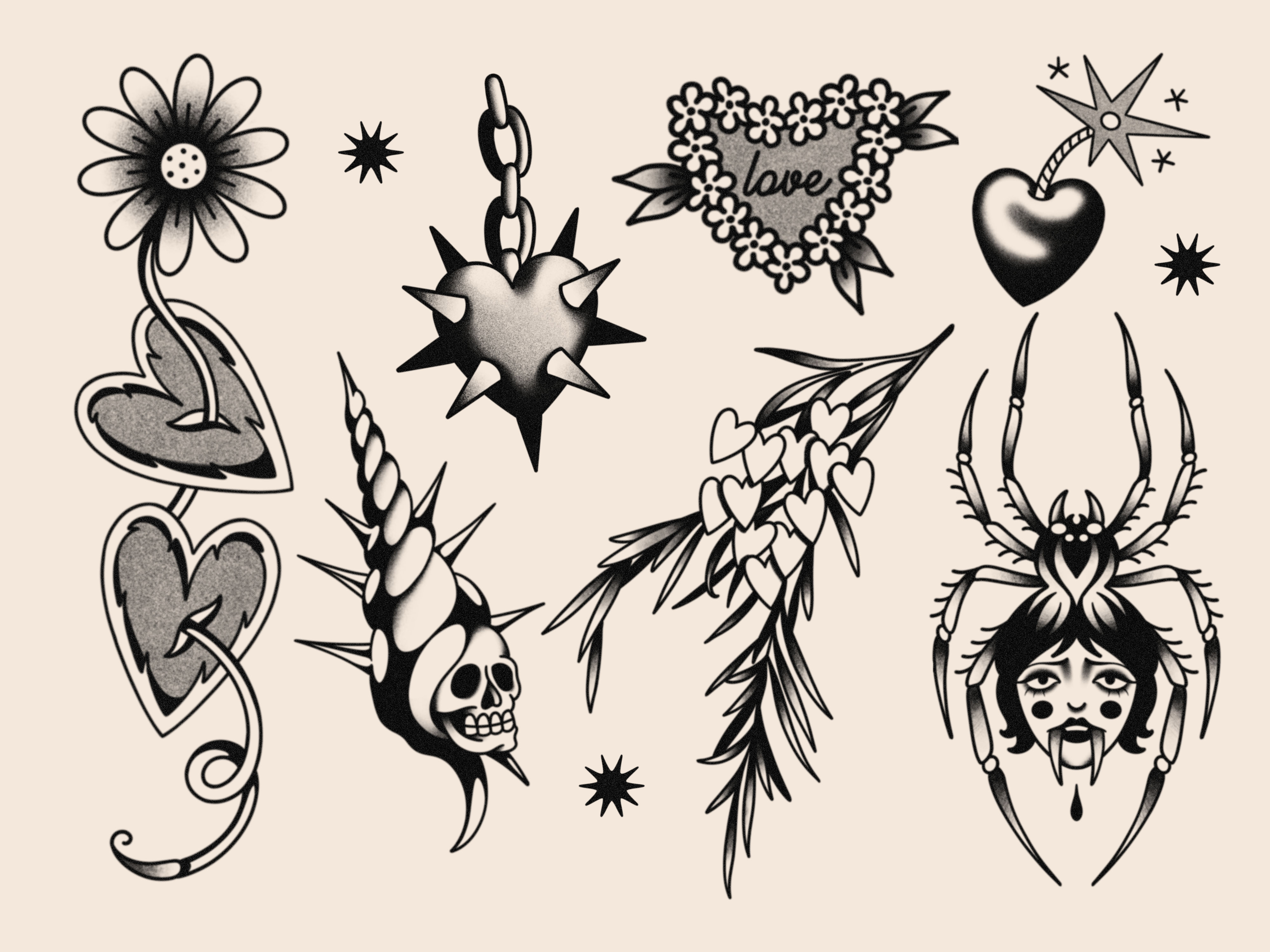 available designs for tattooing