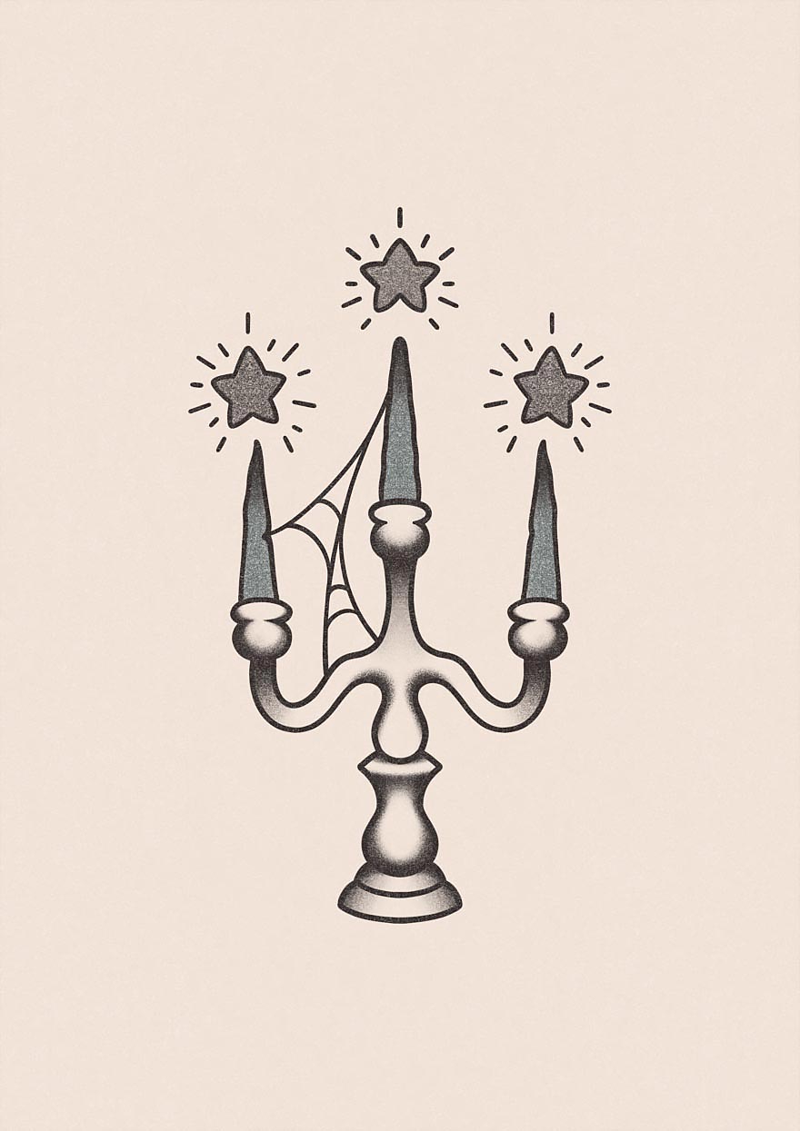 Detailed tattoo design of a harpie bird