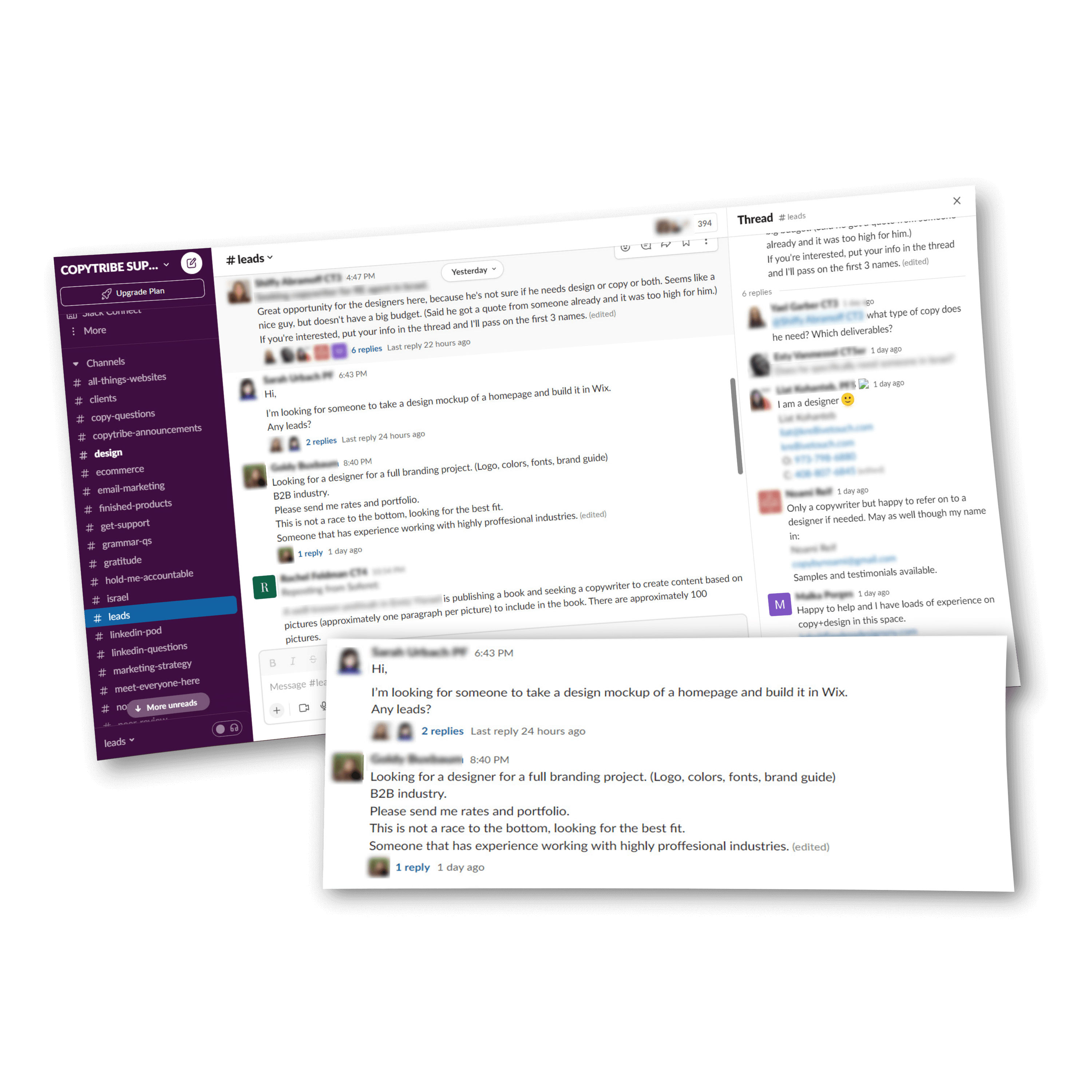 slack mockup
