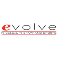 Logo with the word 'evolve' and the tagline 'Physical Therapy and Sports' underneath.