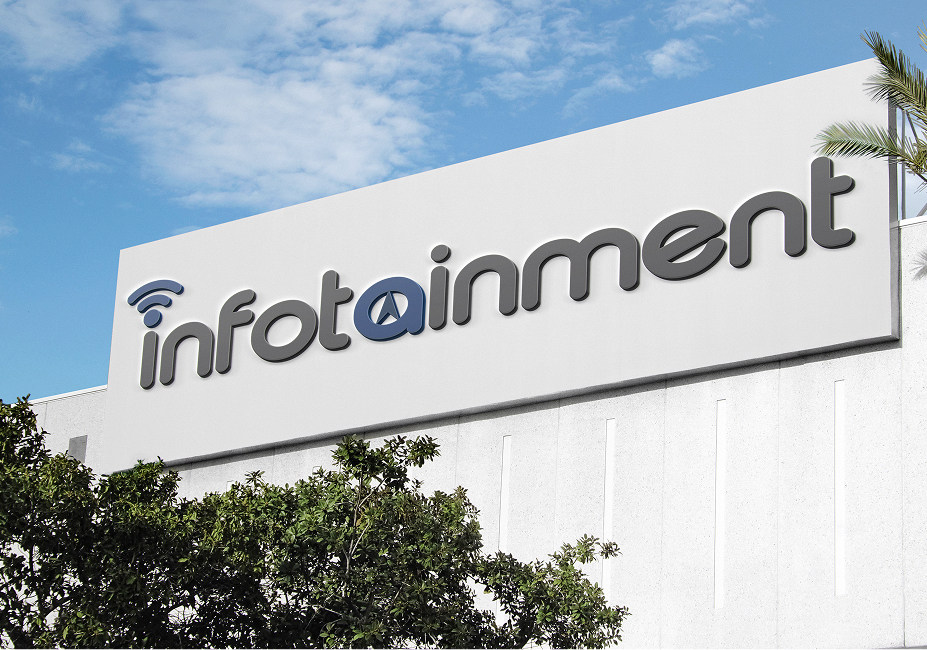 A tech brand that needed to feel both authoritative and accessible to everyday drivers. The wordmark blends a navigation compass into the letterform, nodding to the GPS and vehicle integration products at the core of the business. 