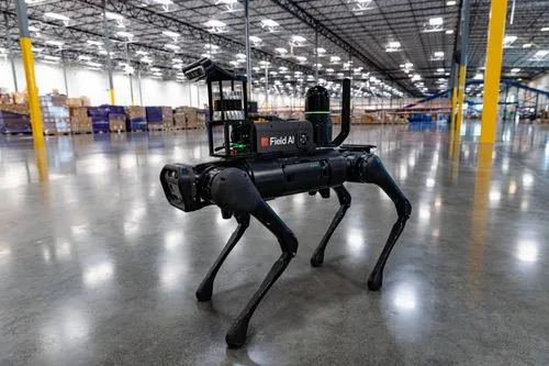 A wheeled robot in motion