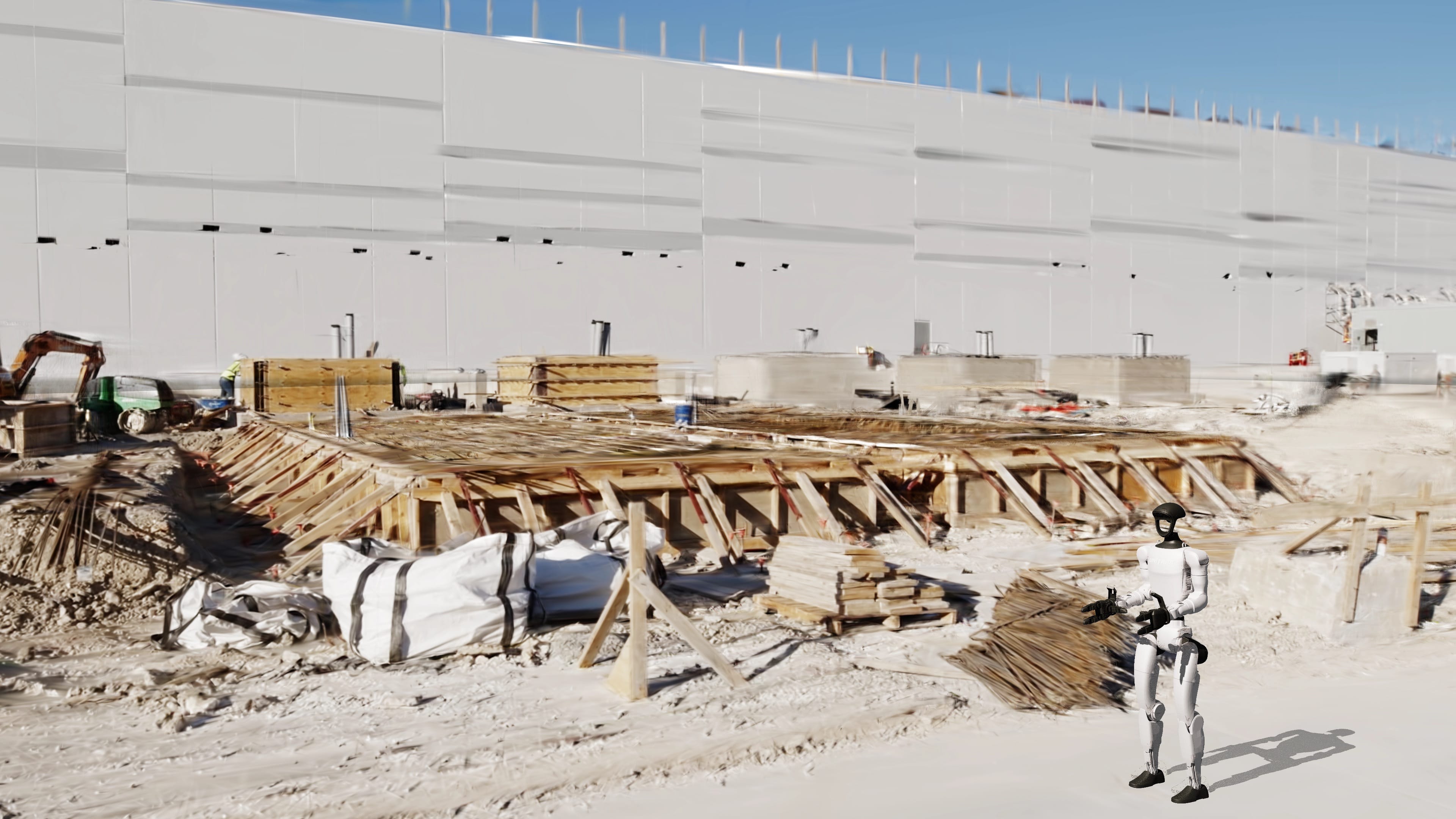 From active industrial site to simulation-ready digital twin. A humanoid robot navigates a high-fidelity 3D reconstruction built from real-world data captured during routine activity.