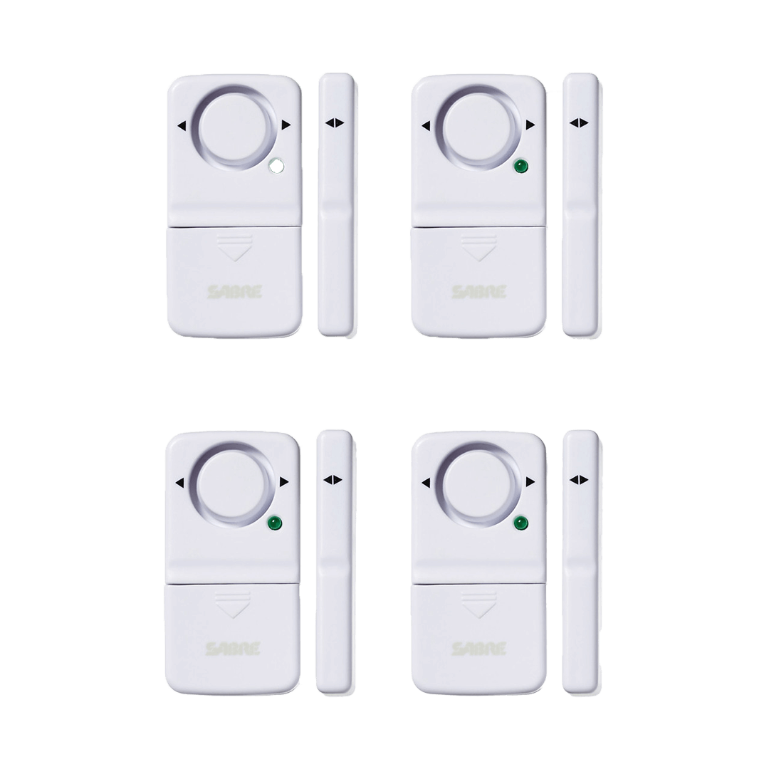 Wireless Home Security Door or Window Alarm - 4 pack