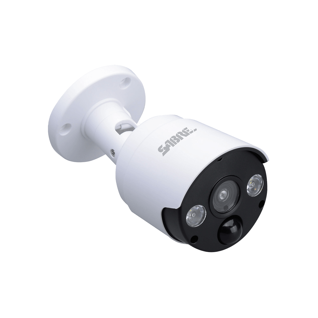 Sabre 2-in-1 Fake Security Camera with Motion Detector Alarm and Two LED Lights
