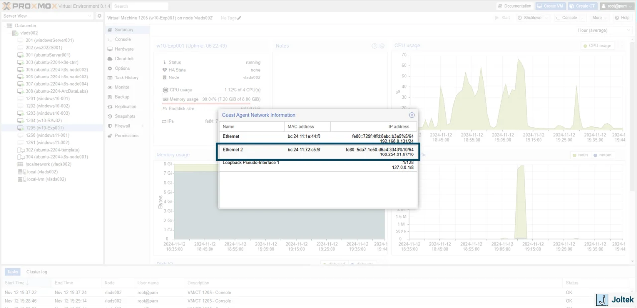 Figure 18 - Installing a Windows VM on a DELL PowerEdge R730xd with Proxmox | Adding Network Adapter on Proxmox