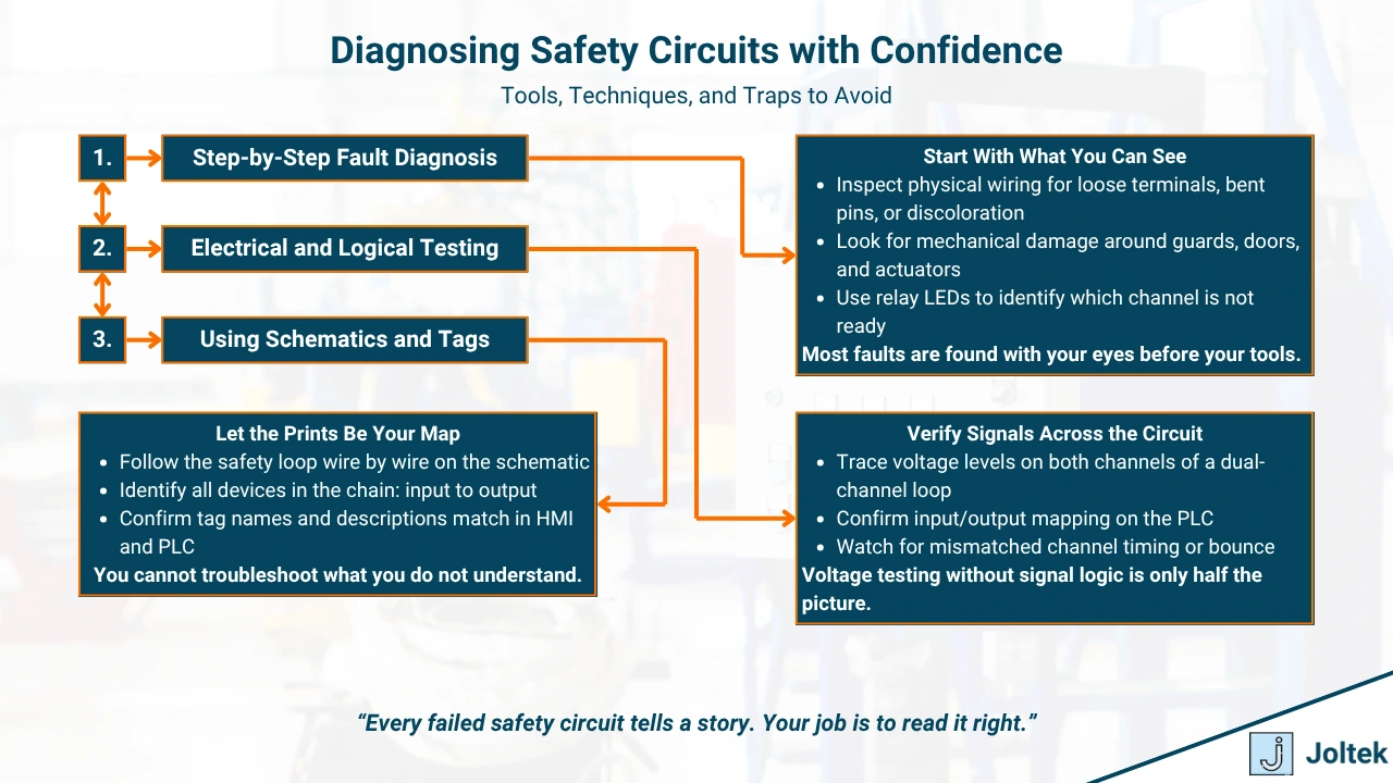 Figure 7 - Complete Guide to Safety in Industrial Automation and Manufacturing | Diagnosing Safety Circuits with Confidence