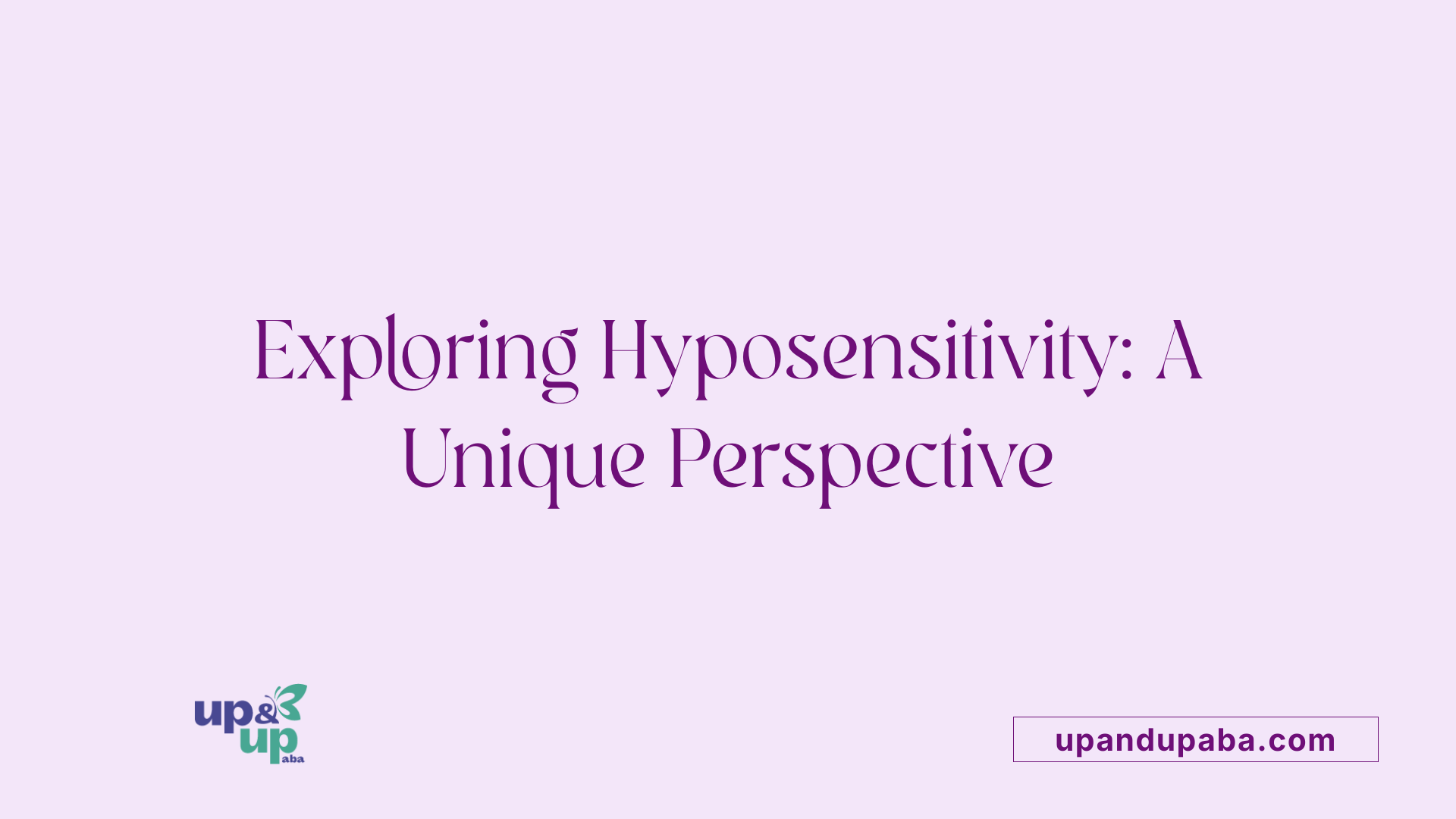 Exploring Hyposensitivity: A Unique Perspective