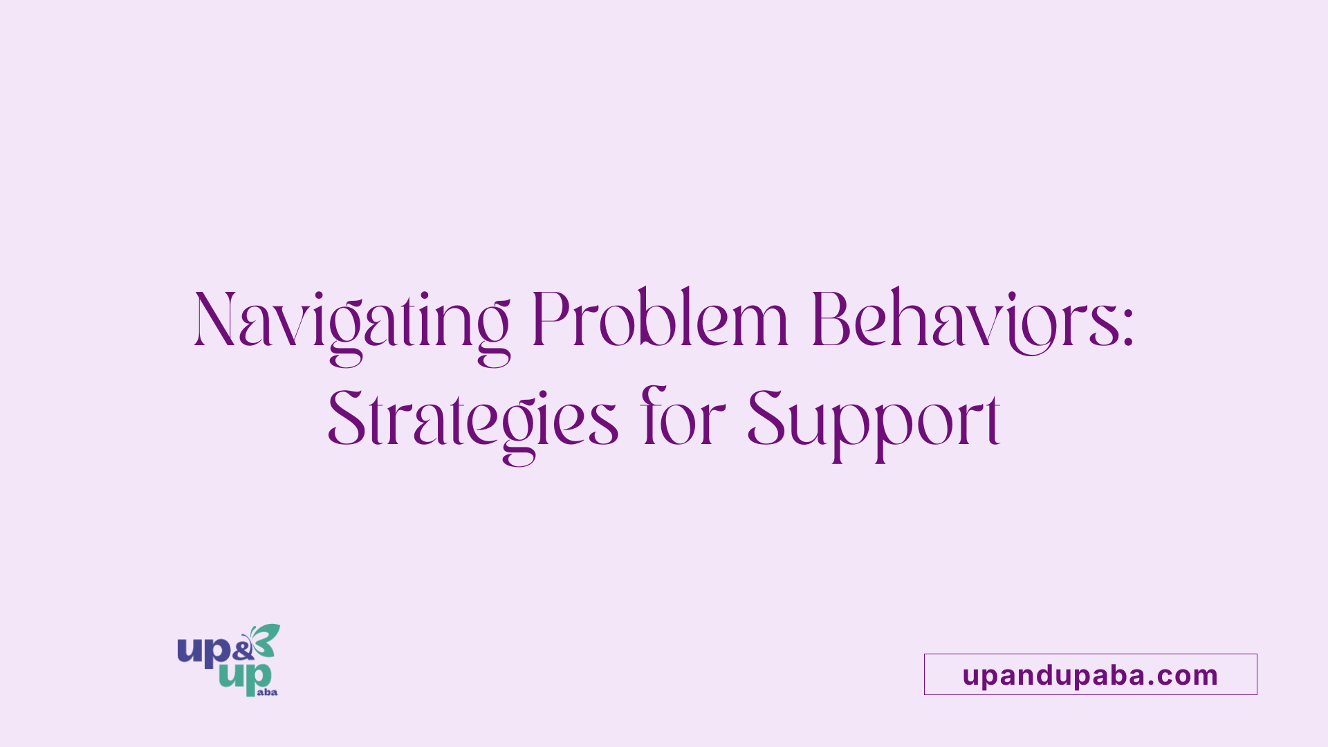 Navigating Problem Behaviors: Strategies for Support
