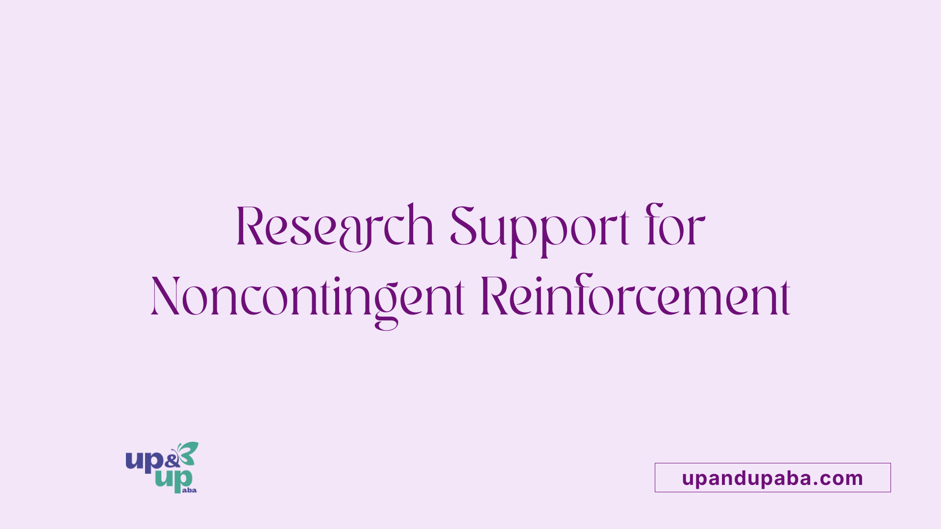 Research Support for Noncontingent Reinforcement