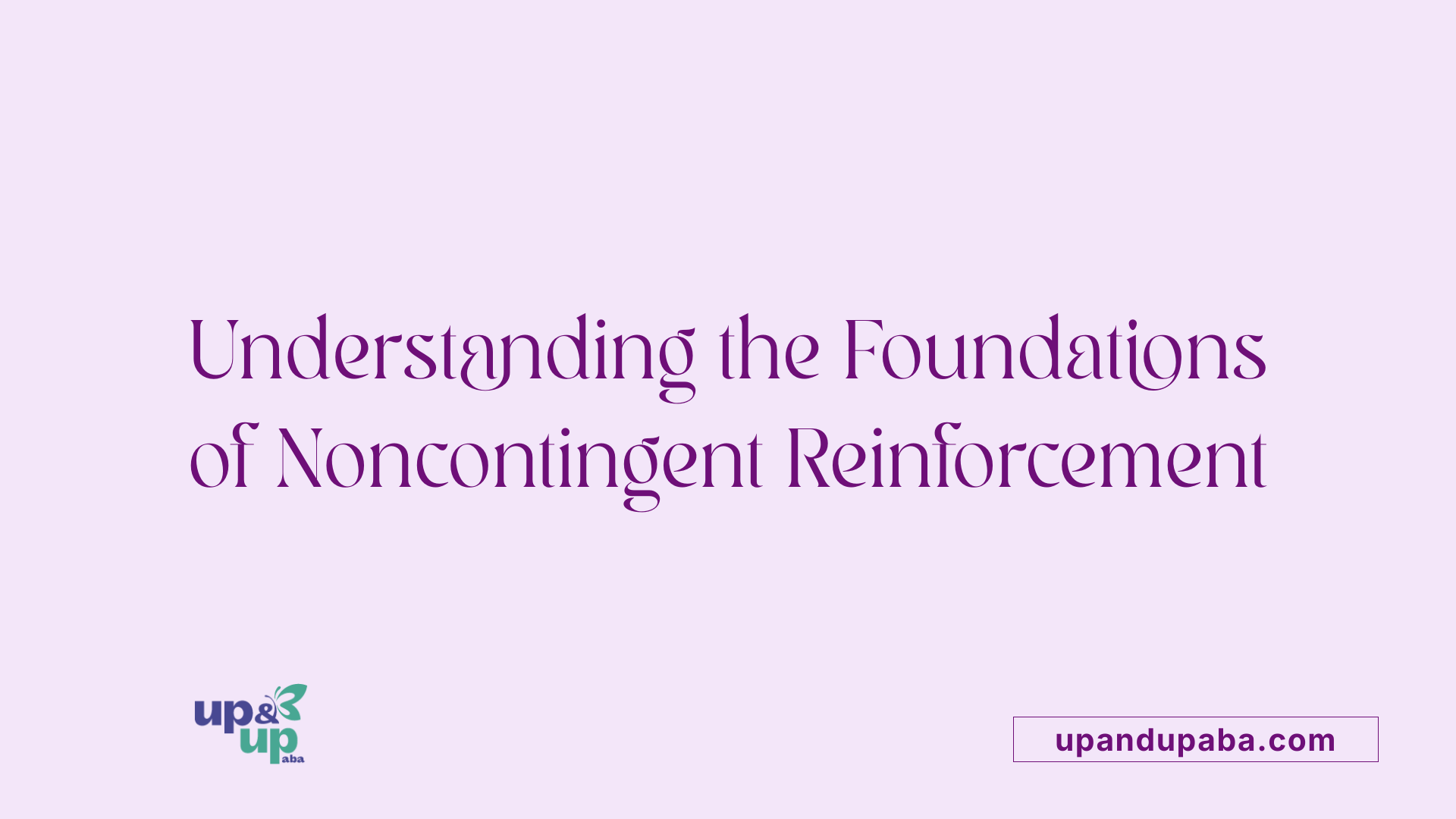 Understanding the Foundations of Noncontingent Reinforcement