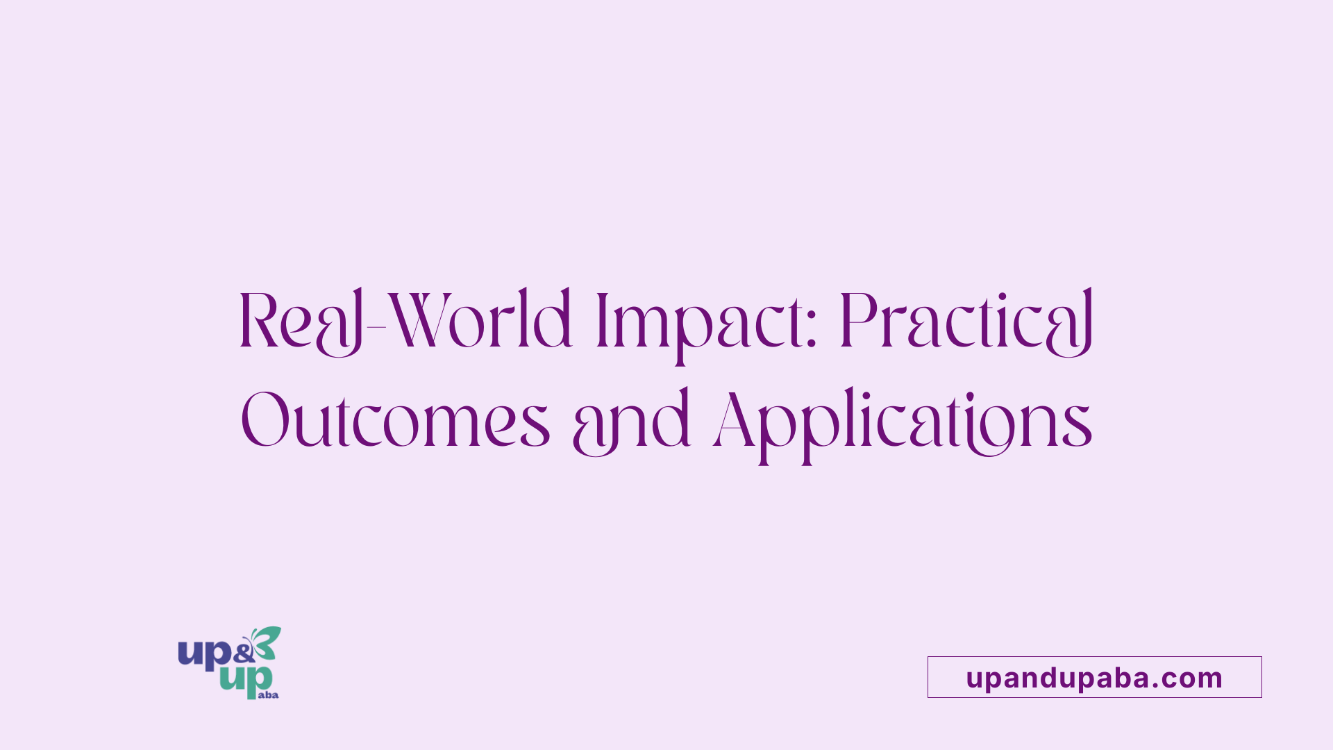 Real-World Impact: Practical Outcomes and Applications