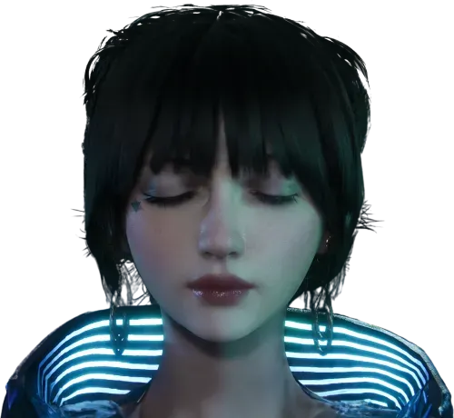 Convai character eyes closed