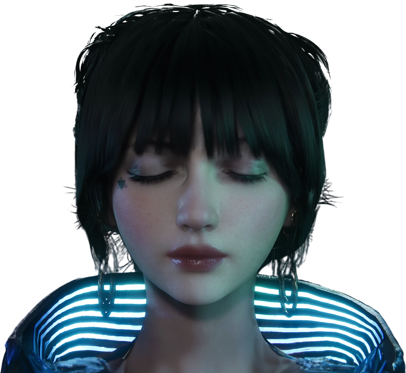 Convai character eyes closed