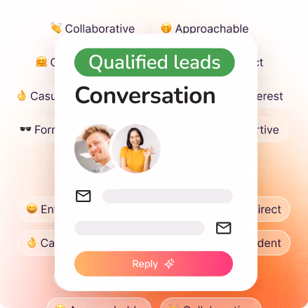Qualified leads conversation interface powered by AI sales prospecting tools, enabling efficient communication and quick responses.