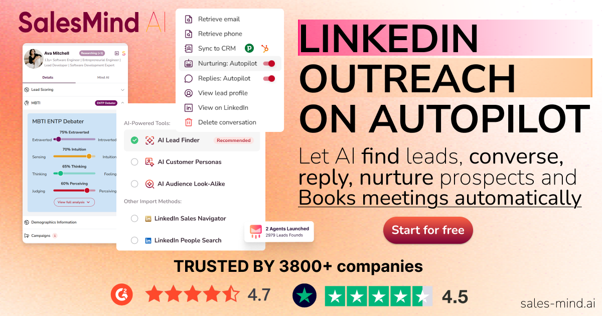 SalesMind AI | LinkedIn Outreach Automation & B2B Lead Generation
