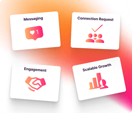 LinkedIn profile warm up actions including messaging, connection requests, engagement, and scalable growth within safe LinkedIn limits.