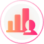 Icon depicting performance tracking for sales automation, allowing B2B SaaS teams to monitor outreach success and pipeline performance.