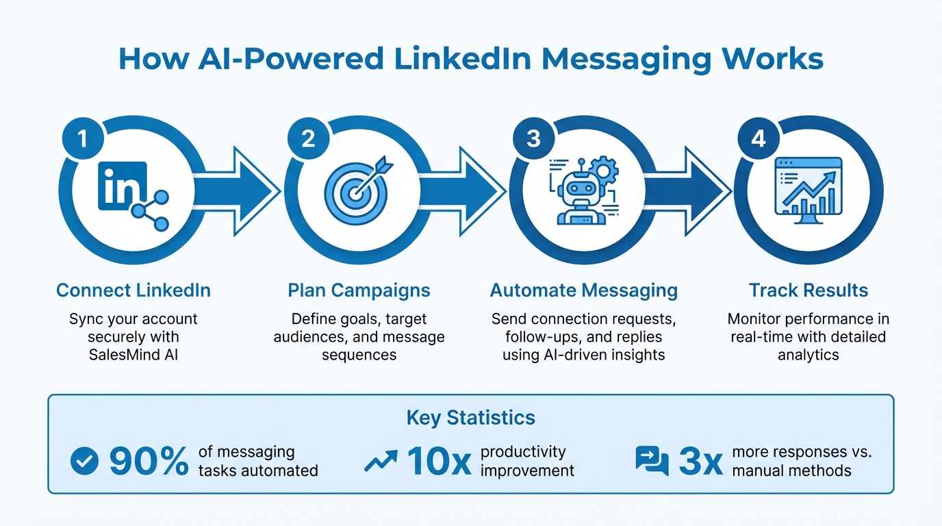 4-Step Process to Set Up AI-Powered LinkedIn Messaging with SalesMind AI