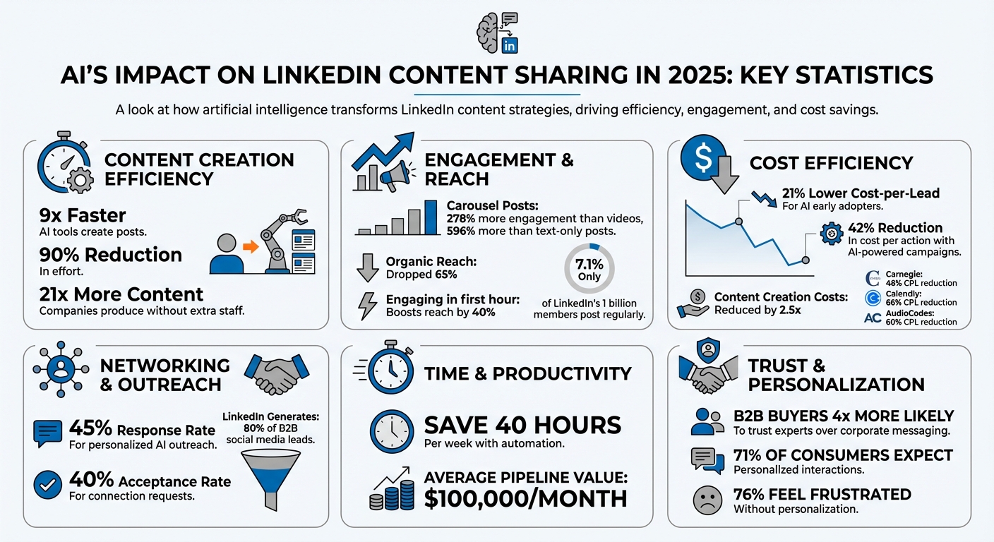 AI Impact on LinkedIn Content Sharing: 2025 Key Statistics