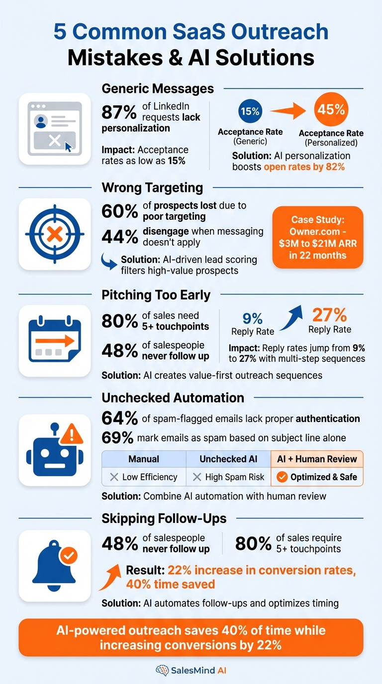 5 Common SaaS Outreach Mistakes: Key Statistics and AI Solutions