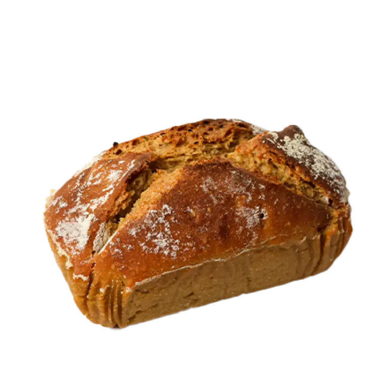 Pain de petit épeautre sur fond blanc