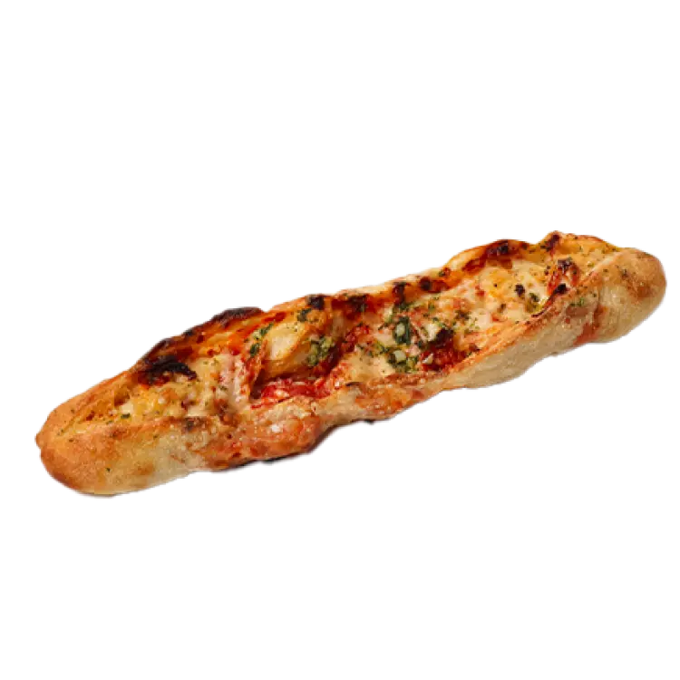 Ficelle chorizo parmesan sur fond blanc