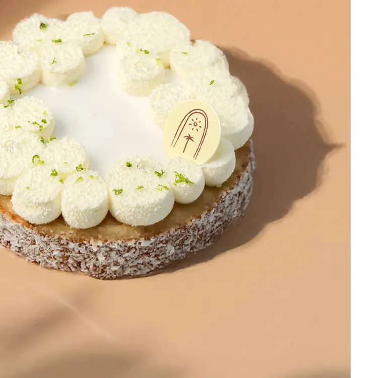 Zoom sur les détails de la tartelette coco citron vert