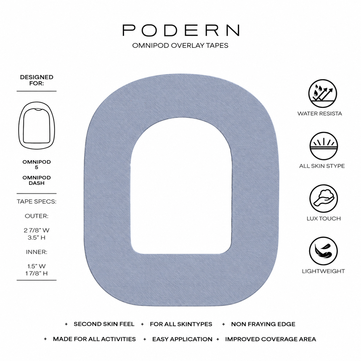 Omnipod® Fashion Overlay Patches (10 Pack)