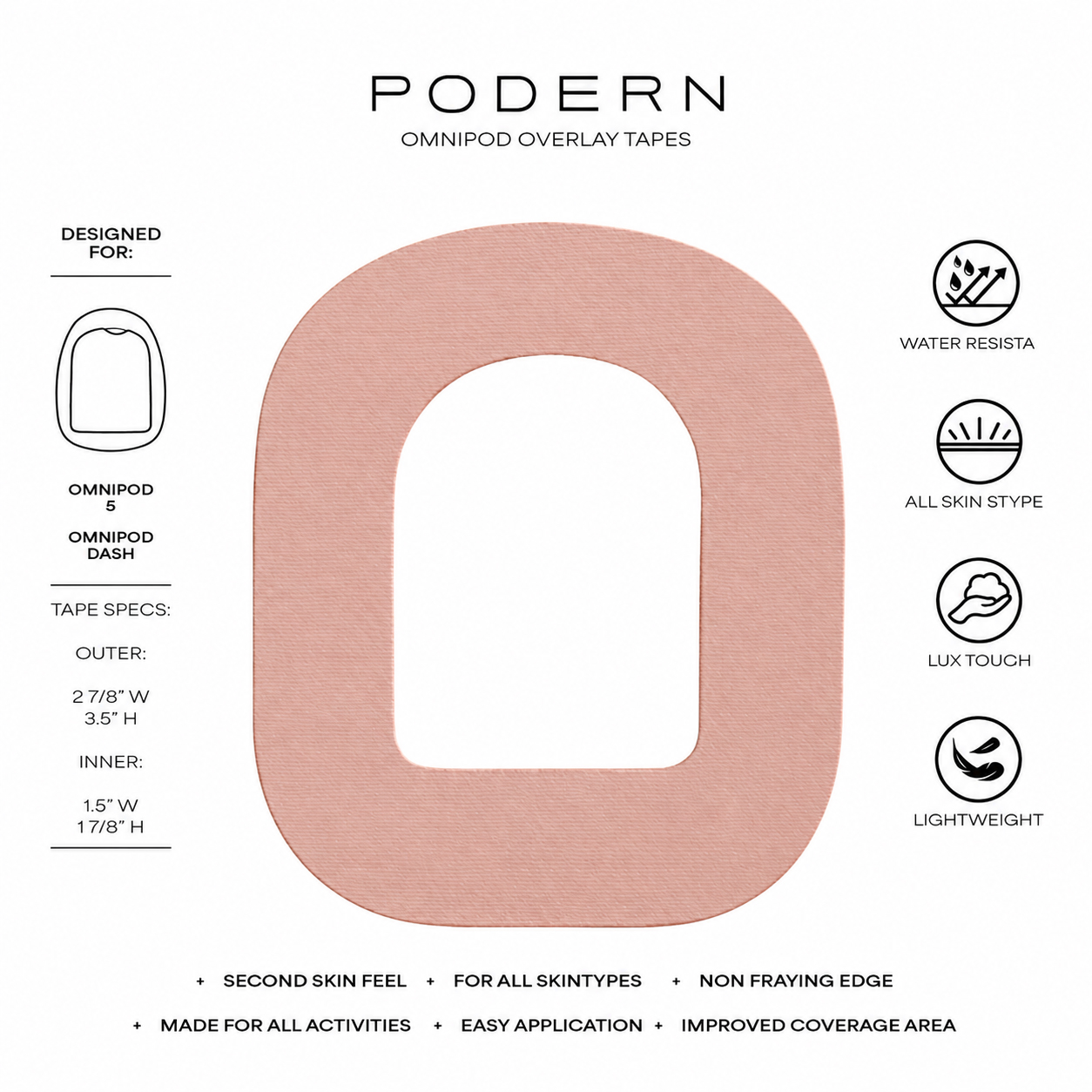 Omnipod® Fashion Overlay Tape (10 Pack)