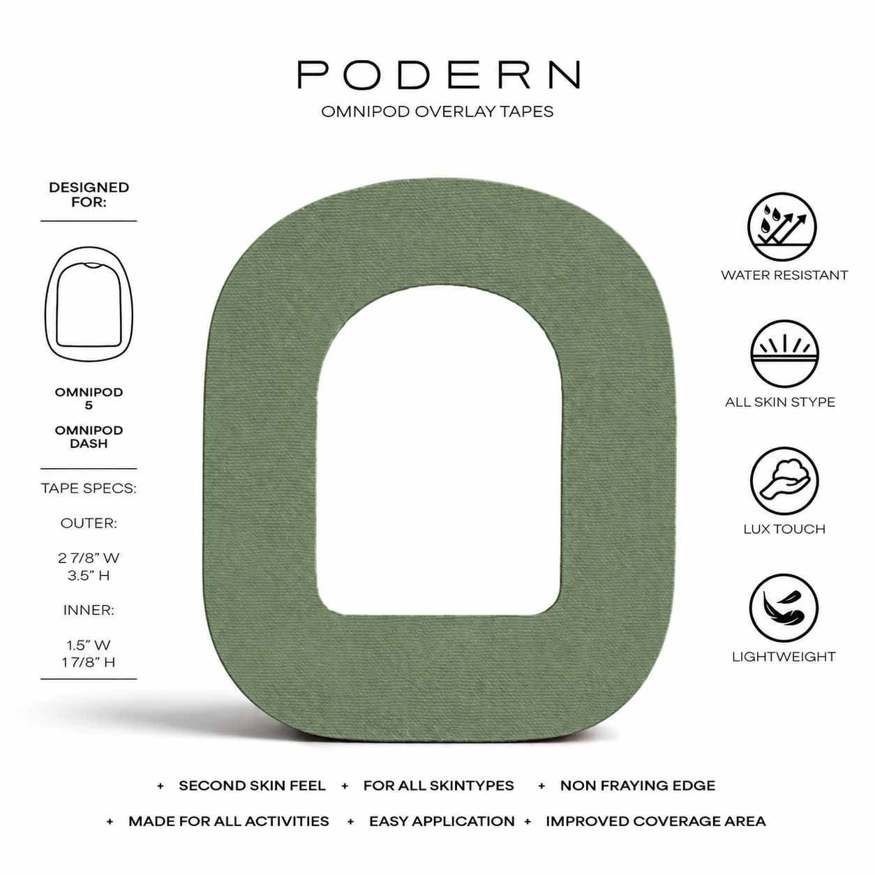 Omnipod® Fashion Overlay Tape (10 Pack)