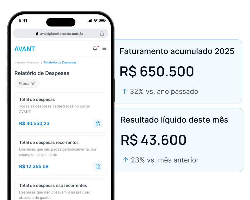 Gestão financeira personalizada para consultórios e clínicas que desejam crescimento, organização e clareza.