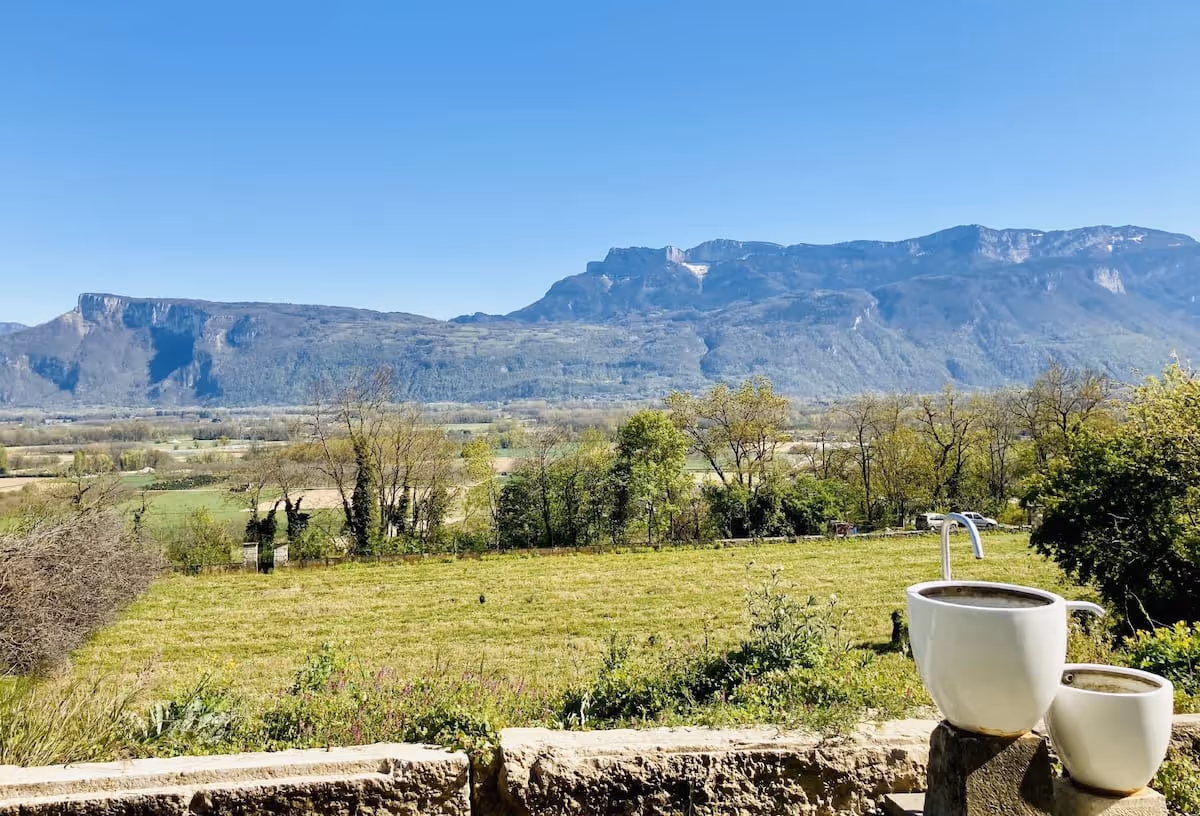 Vue sur le Vercors, proche de Grenoble et Voiron