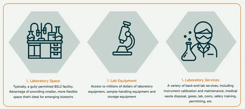 Three different types of laboratory equipment.
