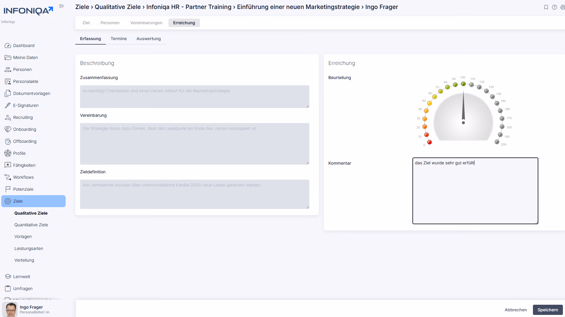 Performance Management Software Screenshot