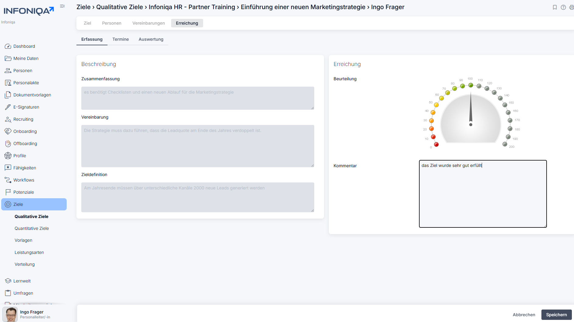 Performance Management Software Screenshot