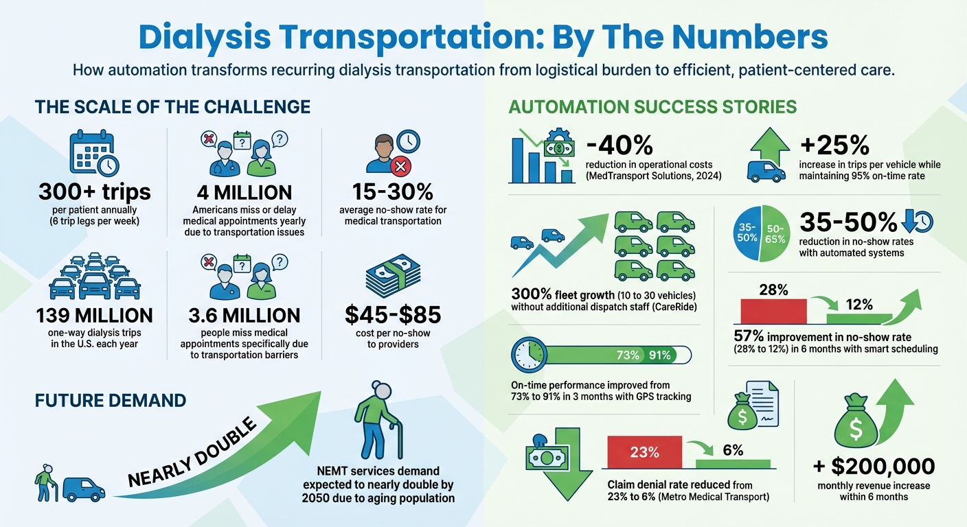 Dialysis Transportation Statistics and Impact of Automation on NEMT Operations