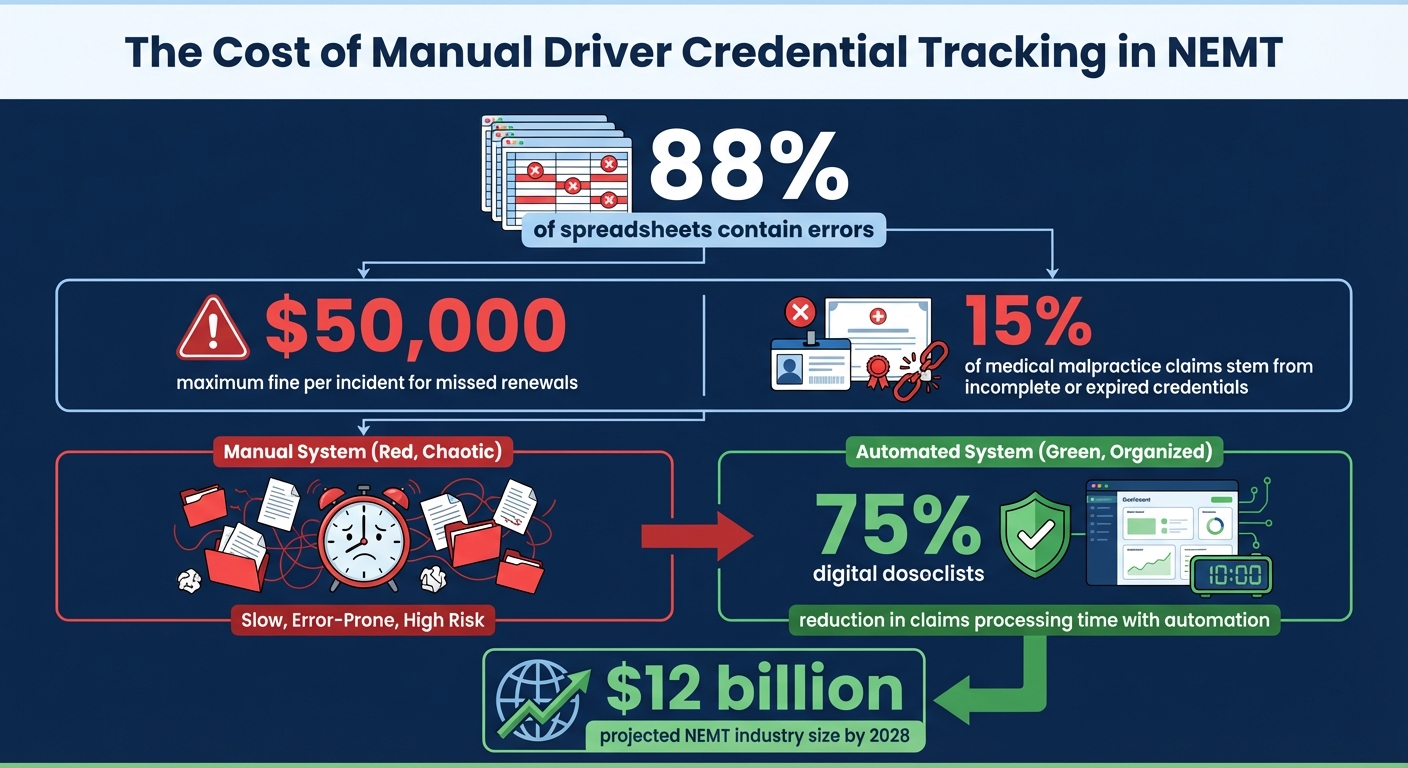 The Cost of Manual Driver Credential Tracking in NEMT